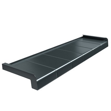 Parapet alum imita płytki ANTRACYT 180x10+zaślepki