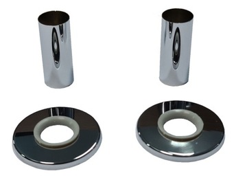 НАБОР МАСКИРОВКИ - 2 РОЗЕТКИ С ХРОМИРОВАННЫМИ РУКАВАМИ