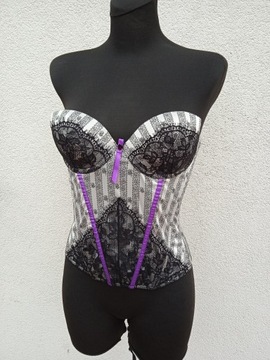 75C ULTIMO SEXY GORSET DAMSKI ROMANTYCZNY Z KORONKĄ