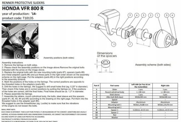 CRASH PADY РЕННЕР HONDA VFR 800