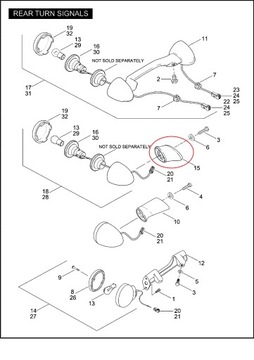 Кронштейн держателя указателя поворота Harley Davidson