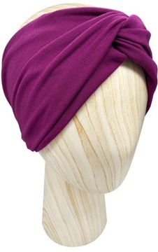 Opaska damska na głowę Turban Twist Biskupi Fiolet