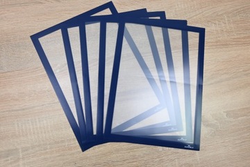 Panele informacyjne A4 do uchwytu 5szt granatowe