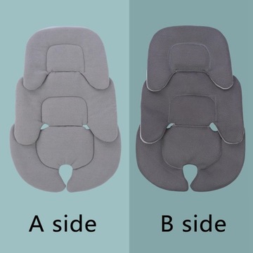 Дышащая подушка-вставка в коляску серая