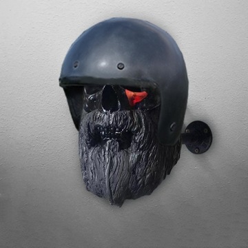 Вешалка для шлема с черепом, держатель для шляпы, настенный крючок для