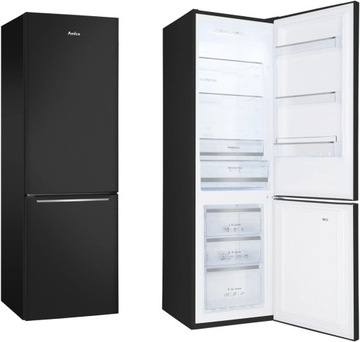 Lodówka dwudrzwiowa Amica FK299TG.2FXHC NoFrost 250l AirFlow LED Czarna