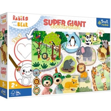 Bobaski w ZOO PUZZLE DLA MALUCHA 2 Latka Prezent WIELKA FRAJDA z Układania