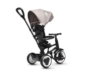 Трехколесный велосипед Rito Qplay детский с навесом, серый