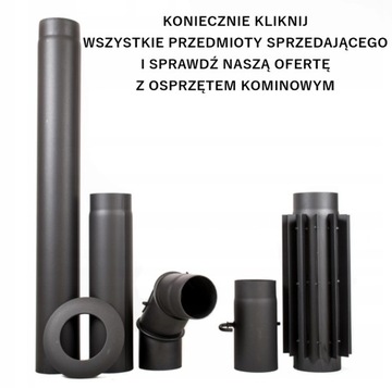 ДЫМОВОЕ КОЛЕНО ДЛЯ ПЕЧИ FI 130 С РЕВИЗИЕЙ, РЕГУЛИРУЕМОЕ