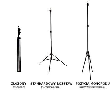 ОСВЕЩАЮЩАЯ СТОЙКА ДЛЯ СТУДИЙНЫХ ЛАМП 215см ST118