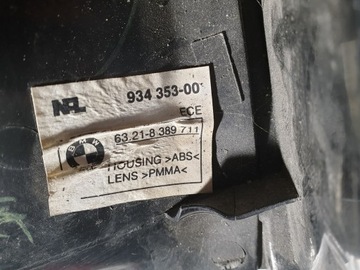 LEVÝ SVĚTLO ZADNÍ BMW Z3 934353 00