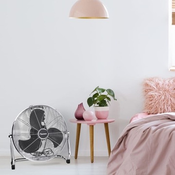 КРУГЛЫЙ, НАПОЛЬНЫЙ ВЕНТИЛЯТОР, ВЕНТИЛЯТОР, ХРОМ, 45 см