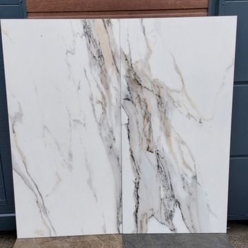 Płytki łazienkowe Calacatta gold mat 60x120 marmur ze złotymi żyłkami GAT.2
