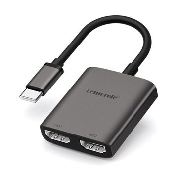 Lemorele Adapter USB C do HDMI 2 porty HDMI Typ C Wejście