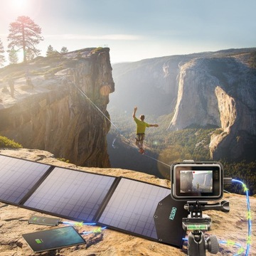 СОЛНЕЧНОЕ ЗАРЯДНОЕ УСТРОЙСТВО CHOETECH БОЛЬШАЯ СКЛАДНАЯ СОЛНЕЧНАЯ ПАНЕЛЬ 200 Вт POWERBANK USB