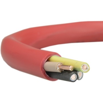 Kabel przewód silikonowy do sauny SIHF 4x0,75 mm2