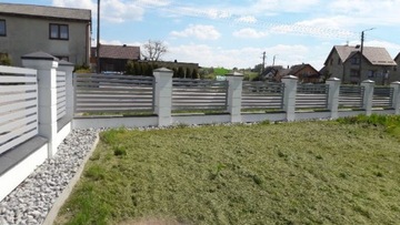 Рустованные заборы, бетонные заборы, стильные заборы, столбы