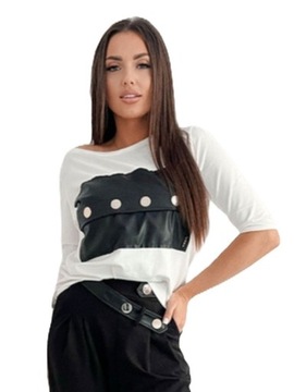 Комплект La..mu комплект Мадрид эко вставки золотые аксессуары L/XL-3 белая блузка