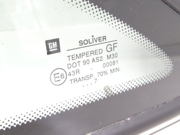 OPEL VECTRA B 95-02 SKLO (OKNO) LEVÝ ZADNÍ KAROSERIE HB