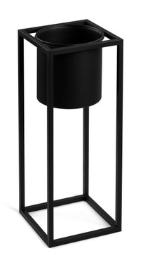 KWIETNIK METALOWY STOJĄCY STOJAK NA KWIATY CZARNY 60CM LOFT PRODUKT POLSKI