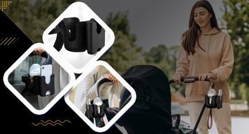 ДЕРЖАТЕЛЬ НА ТЕЛЕЖКЕ 2В1 ДЛЯ БУТЫЛКИ, КРУЖКИ, ТЕЛЕФОНА, БУТЫЛКИ ДЛЯ НАПИТКОВ, УНИВЕРСАЛЬНЫЙ