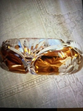 Popielniczka kryształowa - kolorowa