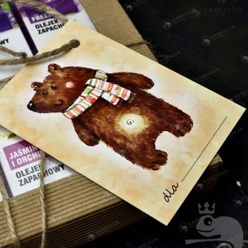 Świąteczny BILECIK DO PREZENTU Karnet MIŚ 20 sztuk