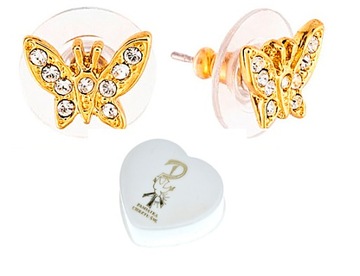 COLIBRA KOLCZYKI MOTYLKI ZŁOTE CHRZEST/KOMUNIA