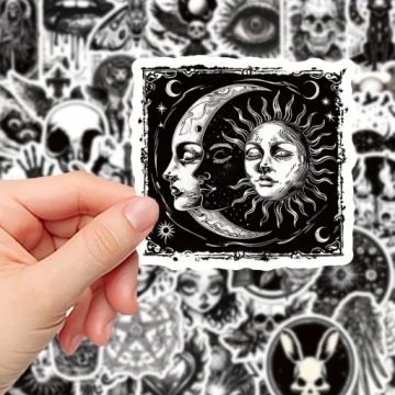 W43 STICKER BOMB STICKERS наклейки ПАНК ГОТИЧЕСКИЙ УЖАС ЧЕРЕП микс 50шт.