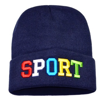 Czapka ciepła beanie dwuwarstwowa gładka ZIMOWA klasyczna Gruba Uniwersalna