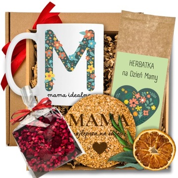 PIĘKNY BOX ZESTAW PREZENTOWY prezent podziękowanie dla mamy na Dzień Matki