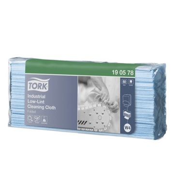 Tork 190578 - Czyściwo włókninowe ściereczki, W4 1 warstwa, niebieskie, x80