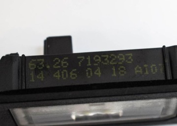 BMW 2 F45 OSVĚTLENÍ TABULKY SPZ LED 7193293 2015