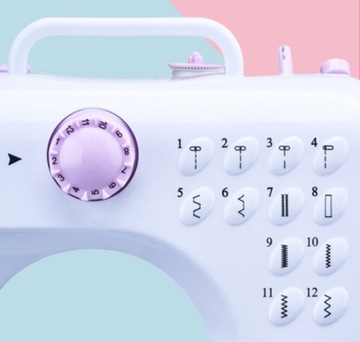 МИНИ-ДОМАШНЯЯ ШВЕЙНАЯ МАШИНА 12 ШВОВ ПОРТАТИВНАЯ С ПЕДАЛИ