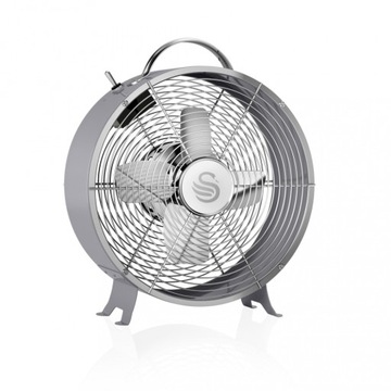 WENTYLATOR pokojowy biurkowy stal SWAN RETRO 25 W