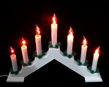 ПОДСВЕЧНИК NICE ADVENT, МИГАЮЩЕЕ ПЛАМЯ, 7 светодиодов