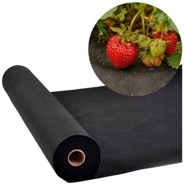Agrowłóknina ściółkująca przeciw chwastom czarna 1,6 x 20mb 50 g/m²