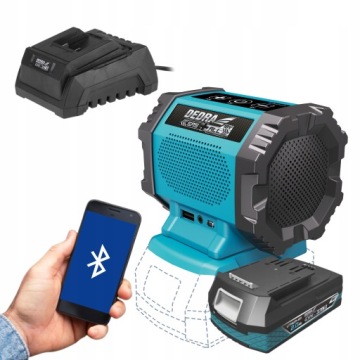АККУМУЛЯТОРНЫЙ Bluetooth-ДИНАМИК 18 В DEDRA + 2 Ач