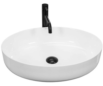 Umywalka Ceramiczna Nablatowa Queen White Biała REA