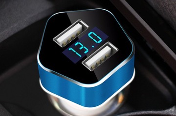 Ładowarka Samochodowa 2x USB Woltomierz Uniwersalna 12V 24V MIERNIK UNIWERS