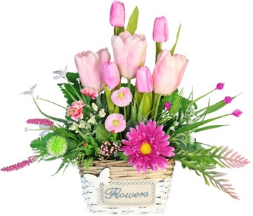 KOSZYCZEK Stroik wiosenny 35x35