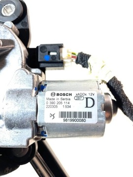 MECHANIZMUS STĚRAČE KRYT KUFRU PEUGEOT 308 P5 T10 9819900080