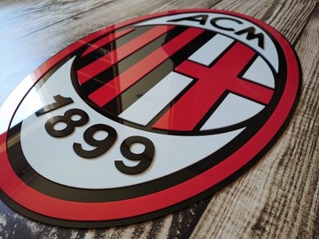 Логотип AC Milan 3D настенный герб, 100 см, подарок мужу парня