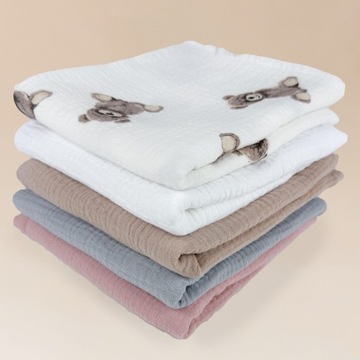 Подгузники Plumeri Muslin, набор из 5 цветов, 70х70 см.