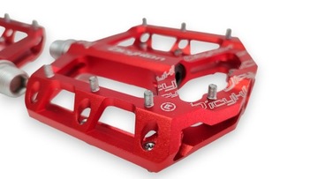 ПЕДАЛИ ПЛАТФОРМА BICYKLON DX1 — КРАСНЫЕ # LIGHT 305 г DH FR DIRT ENDURO MTB