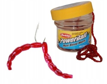 Sztuczna ochotka Berkley Powerbait Maxi Blood Worm 100 szt. 1092475