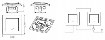 ВЫКЛЮЧАТЕЛЬ WESA LC-11, ОДИНАРНЫЙ ЛЕСТНИЧНЫЙ ВЫКЛЮЧАТЕЛЬ