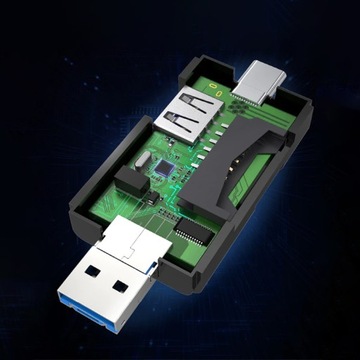 КАРТРИДЕР 5 В 1 USB MICRO TYPE-C MICROSD USB-C