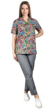 Komplet medyczny cygaretki i bluza we wzorek r.M