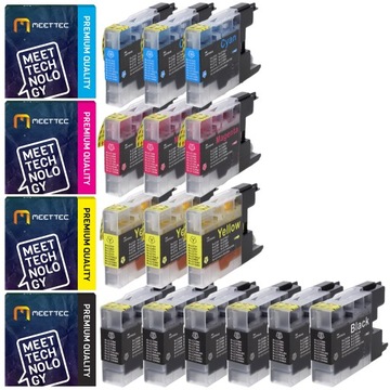 15x Tusze XL do Brother DCP-J525W DCP-J725DW MFC-J6710DW LC1240 LC1280